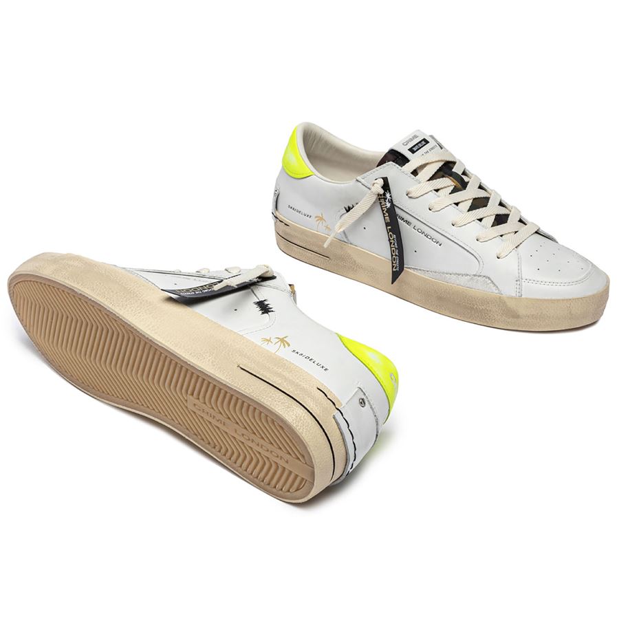 Sk8 deluxe camo yellow sneakers da uomo Crime London | 14108PP7B10